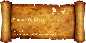 Meder Attila névjegykártya